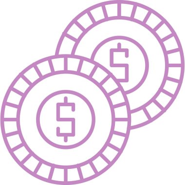 para sikke simge vektör çizim