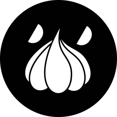 Sarımsak. Web simgesi basit illüstrasyon