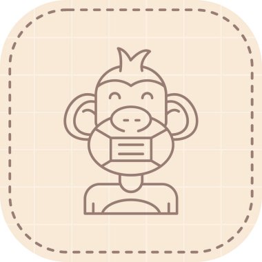 maymun ikon vektör illüstrasyonu