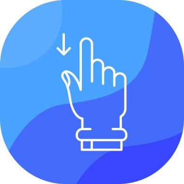 El simgesine dokun. Web için basit el vektör simgeleri çizimi