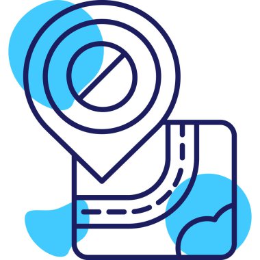 Navigasyon haritası konumu simgesi - taslak biçimi