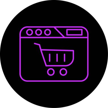 Alışveriş sepeti ikonu. vektör illüstrasyonu