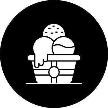 Bir sepet simgesinin vektör illüstrasyonu