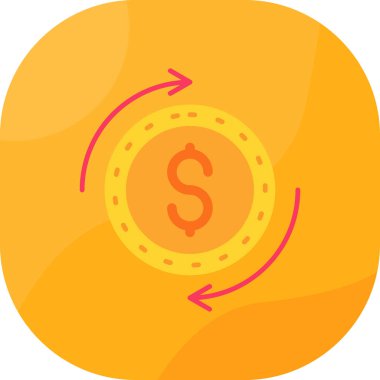 Para için. Web simgesi basit illüstrasyon