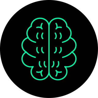 beyin ikonu vektör illüstrasyonu