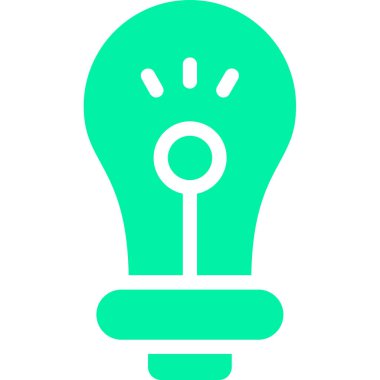 ampul fikri simgesi, vektör tasarımı