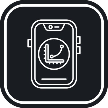 akıllı saat simgesi, basit vektör illüstrasyonu