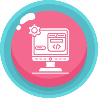 Kodlama vektörü düz renk simgesi