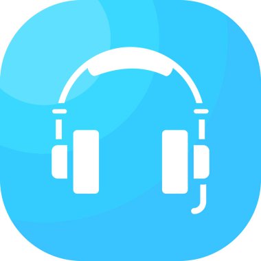 kulaklık simgesi vektör illüstrasyonu