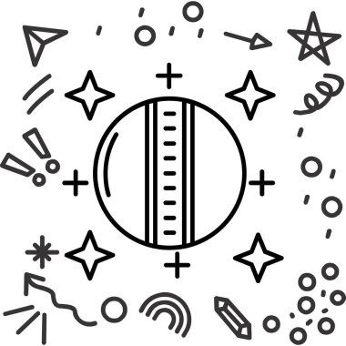 Beyaz arkaplanda siyah beyaz çizgi resim simgesi izole edildi. vektör illüstrasyonu