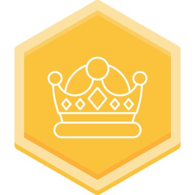 taç düz vektör simgesi