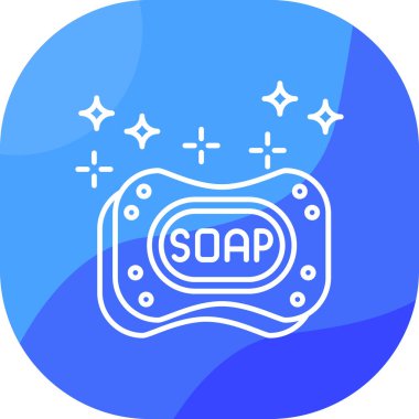 beyaz arkaplanda izole edilmiş renk çizgisi sabunu ve köpük simgesi. köpüklü sabun köpükleri. Renkli taslak konsepti. vektör illüstrasyonu