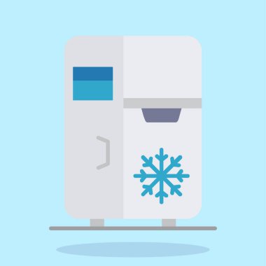 buzdolabı düz vektör simgesi