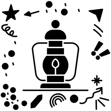 Kahve değirmeni kutsal kişilerin resmi, vektör çizim