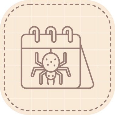 Örümcek simgesi, vektör illüstrasyonu