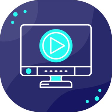 video. Web simgesi basit illüstrasyon