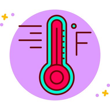 termometre sıcaklık simgesi, vektör illüstrasyonu