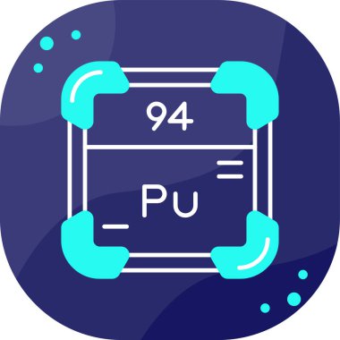 Benzersiz kimyasal element vektör simgesi