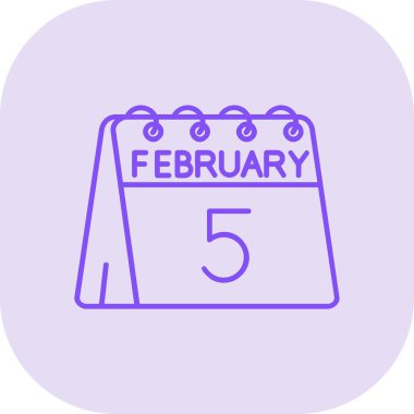 Ayın 14 Şubat takvim günü basit takvim simgesi tasarımı simgesi