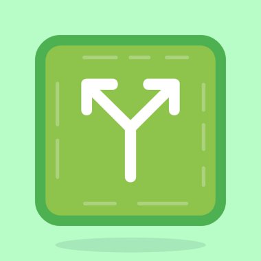 okları olan yeşil simge