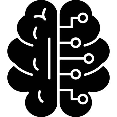 Beyin. Web simgesi basit tasarım