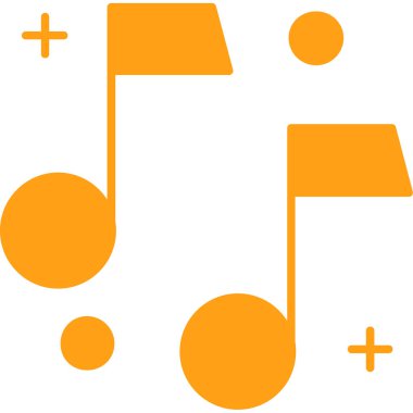 müzik nota simgesi ve vektör illüstrasyonu beyaz arkaplanda izole edildi