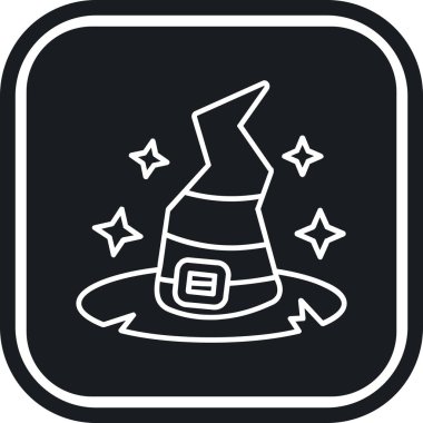 Cadı şapkası. Basit resimleme