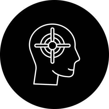 Moda Biçimli Beyin Simgesi İzole Arkaplan