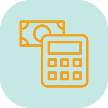 hesap makinesi simgesi vektör illüstrasyonu