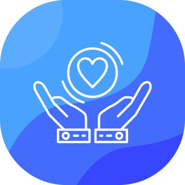 Aşk ikonunun vektör çizimi modern tasarım güzel ve mutlu