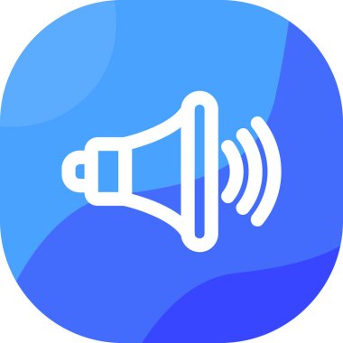 Konuşmacı. Web simgesi basit illüstrasyon