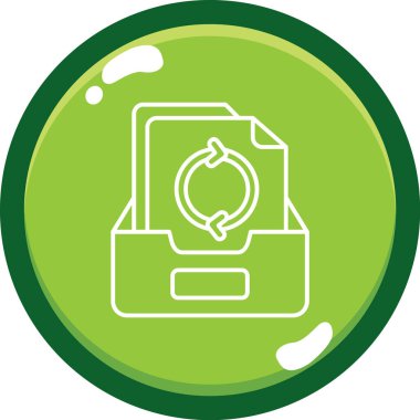 Bir yeşil ve mavi simgenin vektör illüstrasyonu