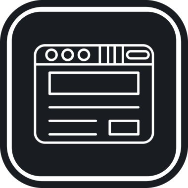 Web sitesi simgesi, vektör illüstrasyonu