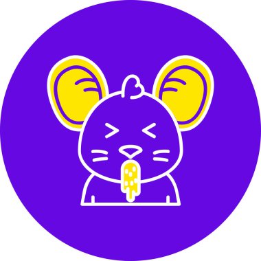 Hayvan hayvan simgesi ile doldurulmuş - taslak biçimi