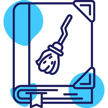 temizlik fırçası simgesi, vektör illüstrasyonu basit tasarım