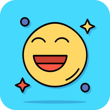 Yıldızlı mutlu gülen emoji suratı