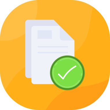 Kontrol listesi düz simgesi, vektör illüstrasyonu