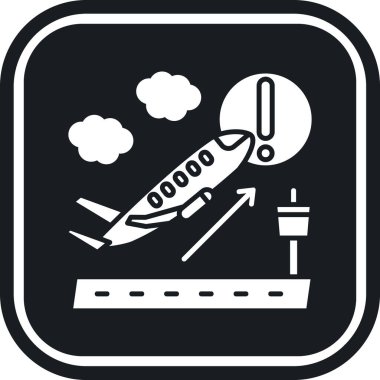 Bir uçuş simgesinin vektör illüstrasyonu