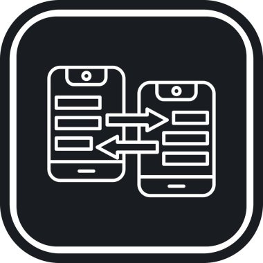 veritabanı vektör simgesi. Bu düz sembol kare, beyaz arkaplanda izole edilmiş yuvarlak siyah ve gri renkler kullanır.