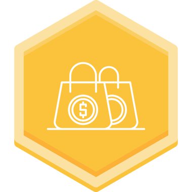 Çanta. Web simgesi basit illüstrasyon