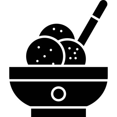 Bir kase simgesinin vektör illüstrasyonu