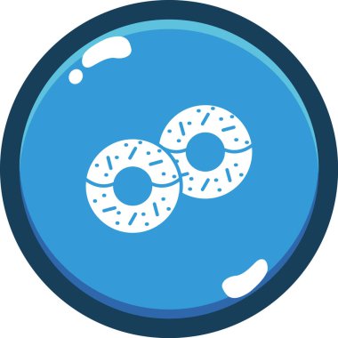 donut. Web simgesi basit illüstrasyon