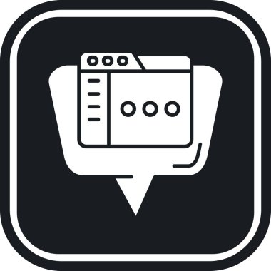 Bir sohbet simgesinin vektör illüstrasyonu