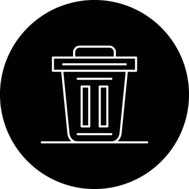Moda tarzı izole edilmiş arka planda çöp kutusu simgesi. Web, mobil uygulama ve ağ için kullanılabilir