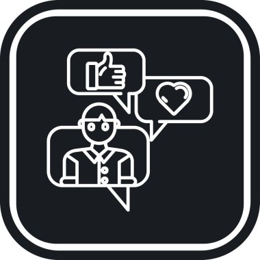 Vektör sohbet simgesi illüstrasyonu