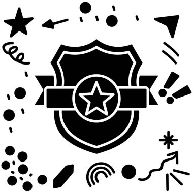 Bir yıldız simgesinin vektör illüstrasyonu