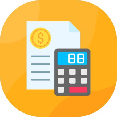 Muhasebe düz vektör simgesi