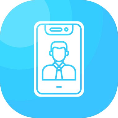 Bir telefon simgesinin vektör illüstrasyonu