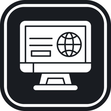 Tarayıcı bilgisayar simgesi ana hat biçiminde