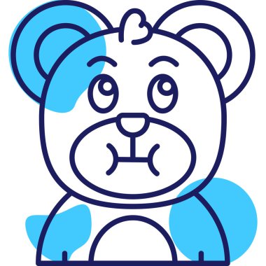 panda simgesi vektör illüstrasyonu